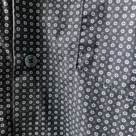 Denim & Flower Dress Shirt - Picture 3 of 6